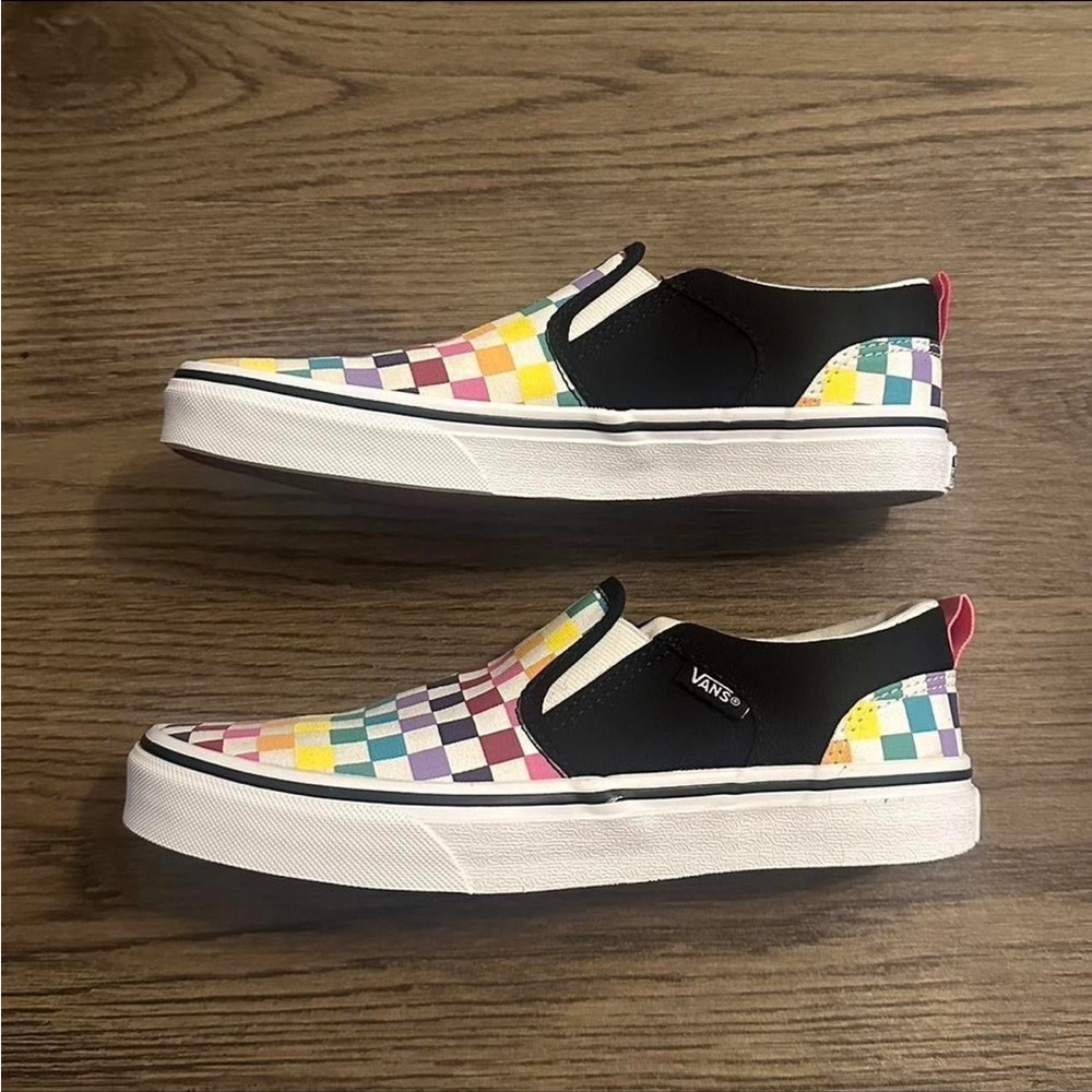 Colorful Checkered Slip-Ons - Picture 4 of 7